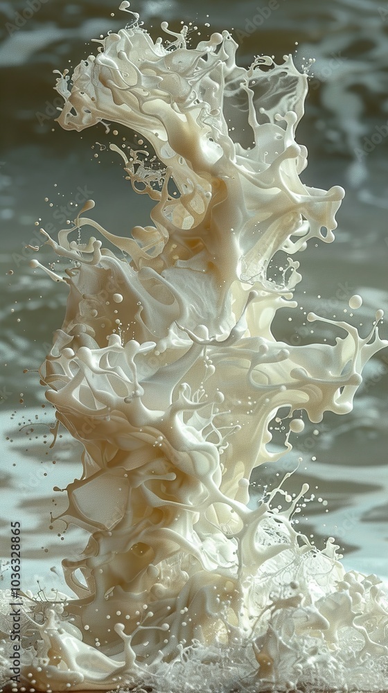 Abstract Water Splash: A Whirl of Foam and Energy Abstract Water Splash: A Whirl of Foam and Energy
