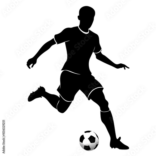 Soccer Player Silhouette vector illustration