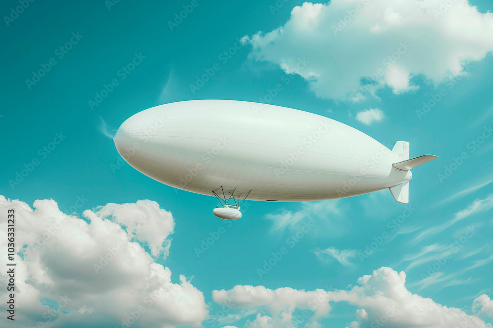 A white blimp without any markings, a blank canvas or banner space with a blue sky in the background. A lighter than air ship flying high with room to put your own ad. A white blimp without any markings, a blank canvas or banner space with a blue sky in the background. A lighter than air ship flying high with room to put your own ad.