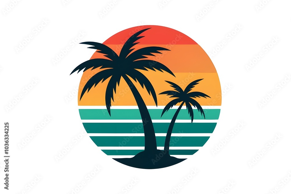 Summer sunset tropical beach line art vector illustration, hand drawn sunset and sunrise outline landscape tropical beach, palm tree with sunset waves Nature
Summer sunset tropical beach line art vector illustration, hand drawn sunset and sunrise outline landscape tropical beach, palm tree with sunset waves Nature