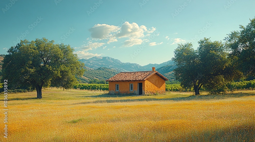 Charming Tranquil House in a Serene Grassland Charming Tranquil House in a Serene Grassland