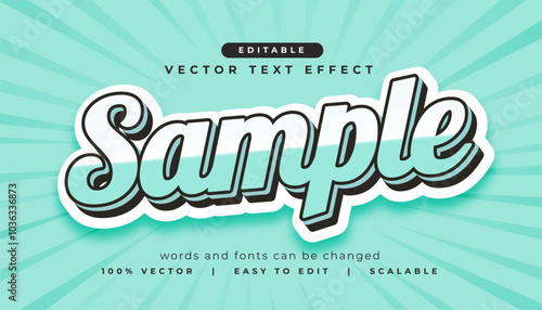editable sample text effect style