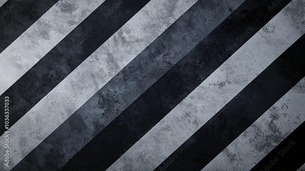 Dark metal surface with diagonal black and white stripes, textured background. Dark metal surface with diagonal black and white stripes, textured background.
