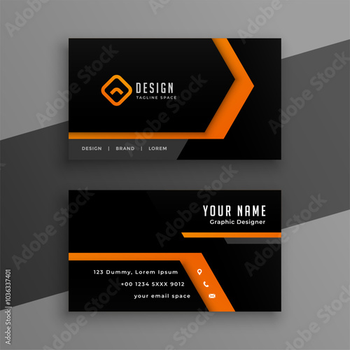 double sided corporate visiting card layout for individual information