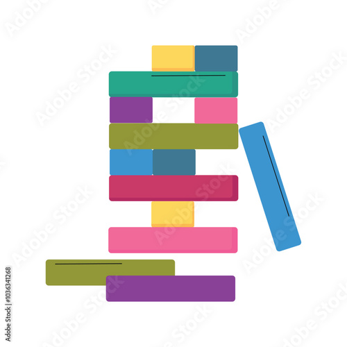 Jenga icon clipart avatar logotype isolated illustration