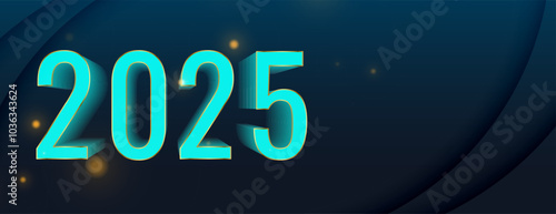 3d 2025 new year occasion wallpaper with text space