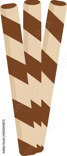 Chocolate Wafer Roll Illustration