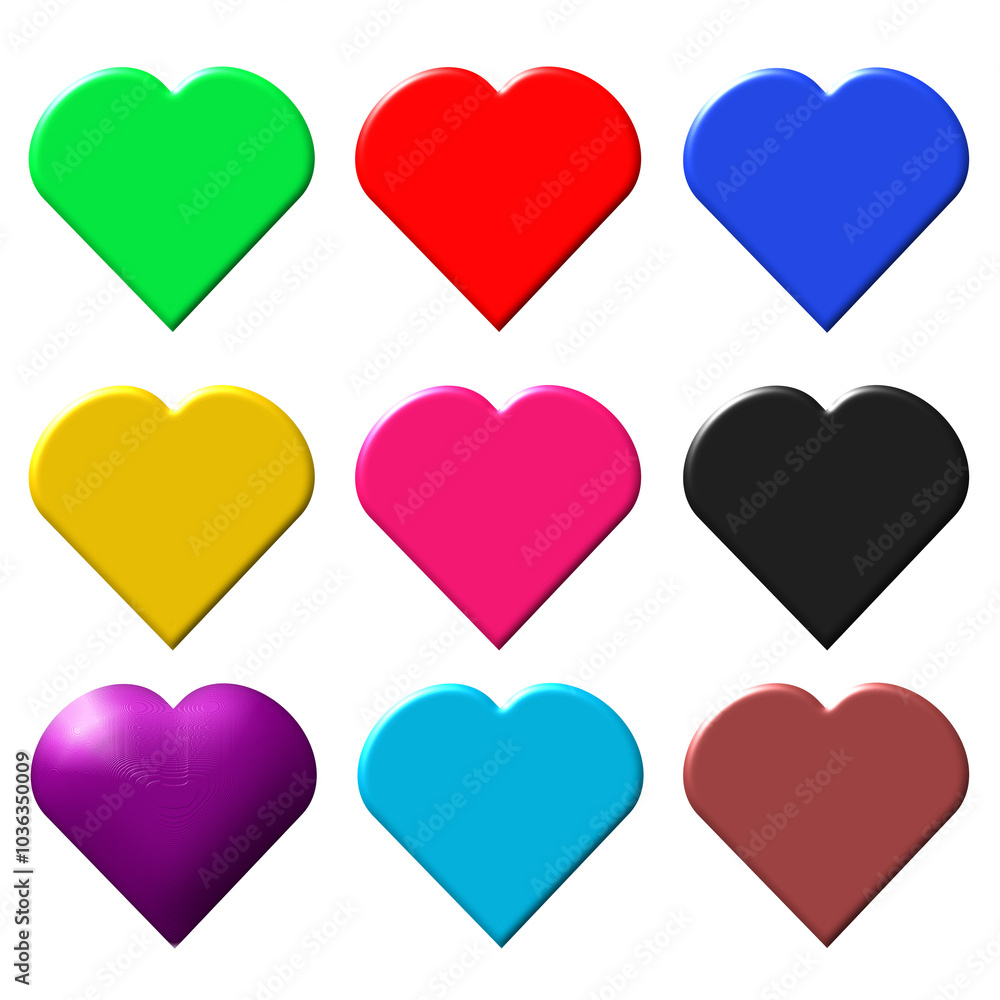 set of hearts icons set of hearts icons