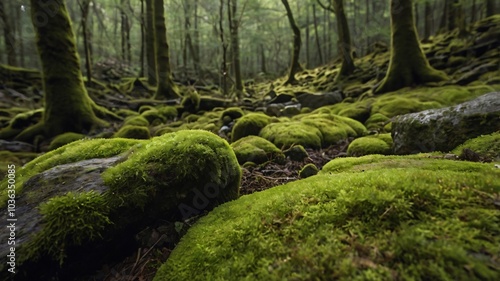 moss on rocks