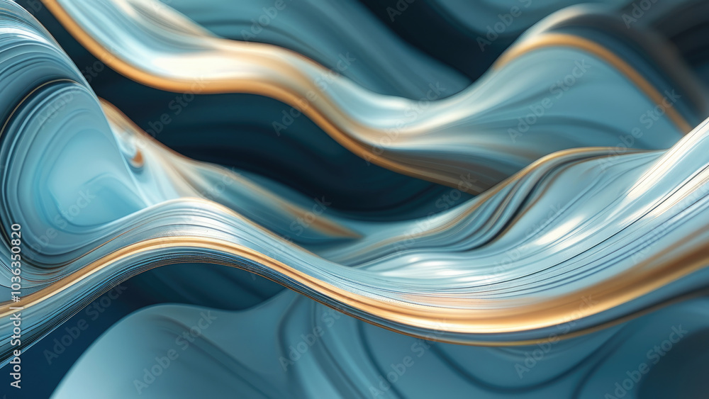 Fototapeta premium AI-Generated Abstract Waves
