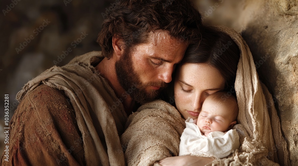 Holy arrival: Nativity of Jesus represents a profound moment in history, divine grace enters world, symbolizing peace and joy through birth of the Savior in a simple manger setting. Holy arrival: Nativity of Jesus represents a profound moment in history, divine grace enters world, symbolizing peace and joy through birth of the Savior in a simple manger setting.