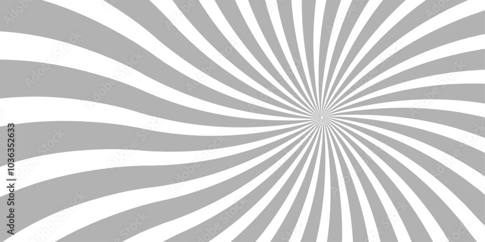 Obraz premium Vector abstract rays sunburst backdrop banner wallpaper background. Seamless retro black and gray sunrise stripe sunburst texture design.
