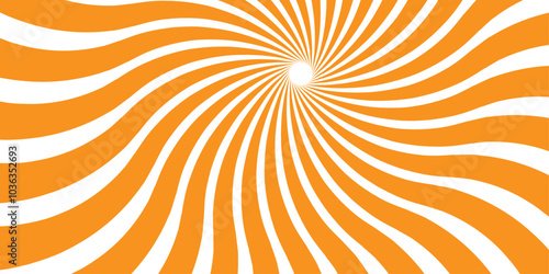 Vector Abstract orange sun rays and sunburst backdrop background.