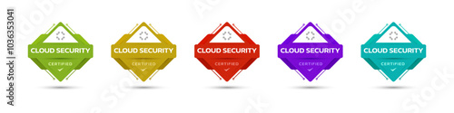 Cybersecurity Certification Badge Design. Innovative and Professional Digital Security Certified Icons.