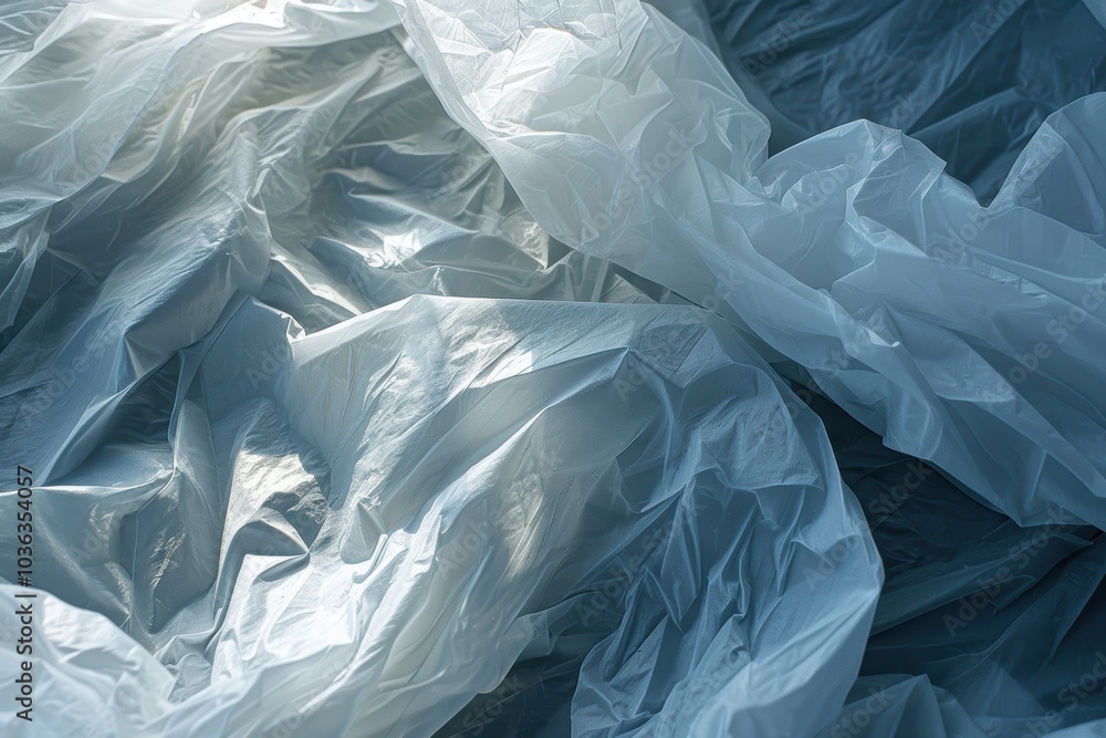 Obraz premium crumpled plastic bag texture