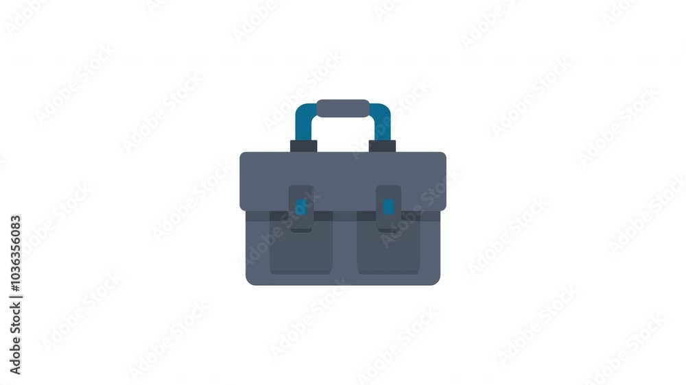 Business suitcase icon animation, making it ideal for use in business and finance applications or platforms. Business suitcase icon animation, making it ideal for use in business and finance applications or platforms.
