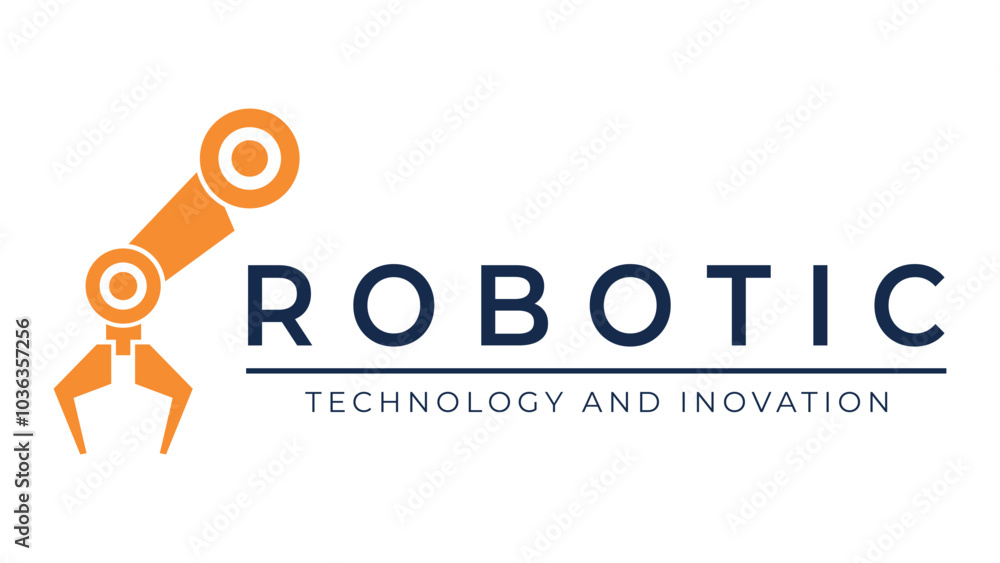 Robotic hand manipulator symbol icon. Robot limb logo. Robot arm ...