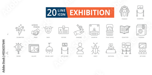EXHIBITION icons set