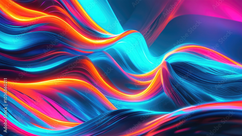 Abstract Neon Wave Patterns Abstract Neon Wave Patterns