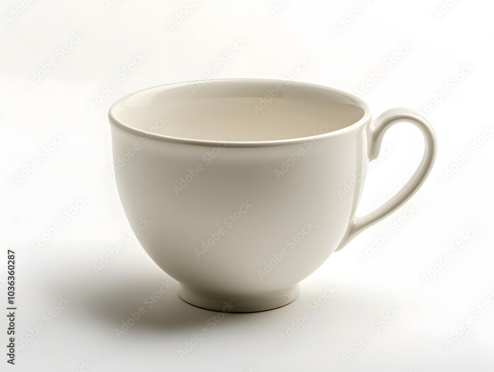 Commercial Photograph of Classic Minimalist White Cup on White Background for Timeless Elegance and Style Perfect for Any Occasion Commercial Photograph of Classic Minimalist White Cup on White Background for Timeless Elegance and Style Perfect for Any Occasion