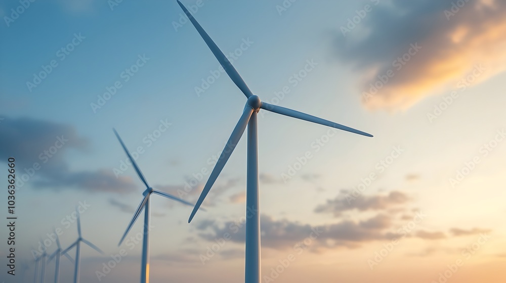 Towering Wind Turbines Amid Stormy Offshore Seascape Renewable Energy Landscape Towering Wind Turbines Amid Stormy Offshore Seascape Renewable Energy Landscape