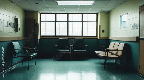 Empty medical office rooms in a quiet hospital department