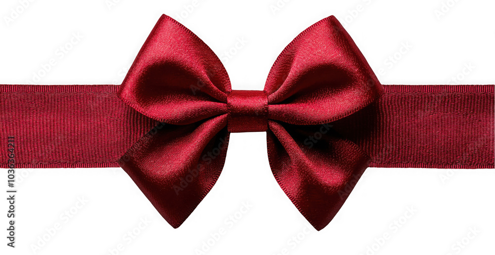 Red Ribbon Bow isolated transparent background Red Ribbon Bow isolated transparent background