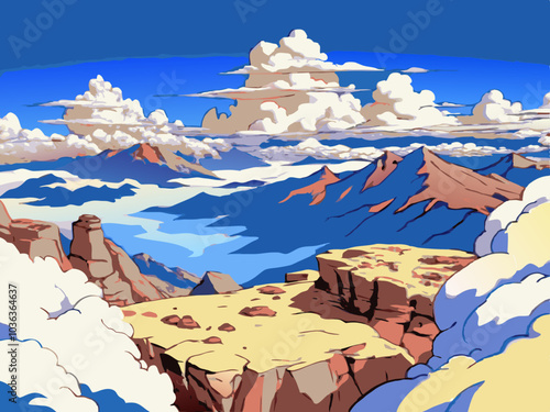 cloud to of the mountainillustration