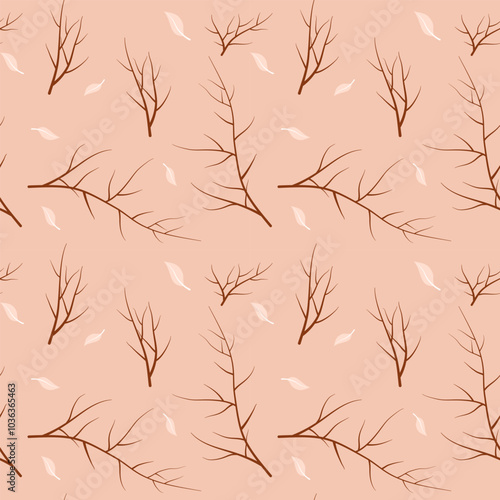 branch floral seamless pattern