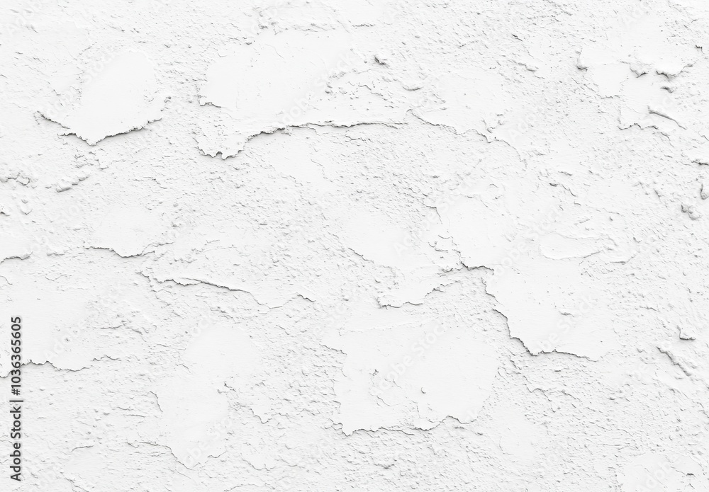 Fototapeta premium A close-up texture of a white stucco wall with a rough, uneven surface.