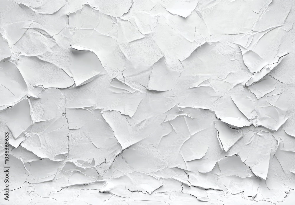 A close-up shot of a white wall with peeling paint, creating an abstract pattern. A close-up shot of a white wall with peeling paint, creating an abstract pattern.