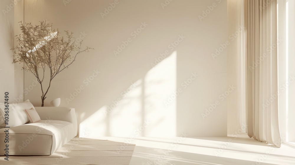 Minimalist reflection corner, soft lighting Minimalist reflection corner, soft lighting