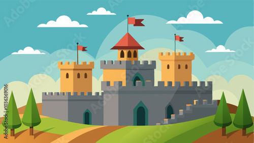 With its strategically p watchtowers and battlements this fortress was a formidable defense against any enemy.