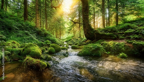 A stream inspires creativity and connection to nature.  
