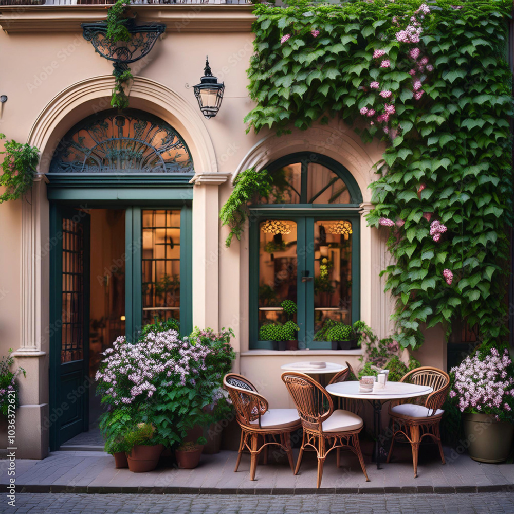 蔦の絡まるカフェ