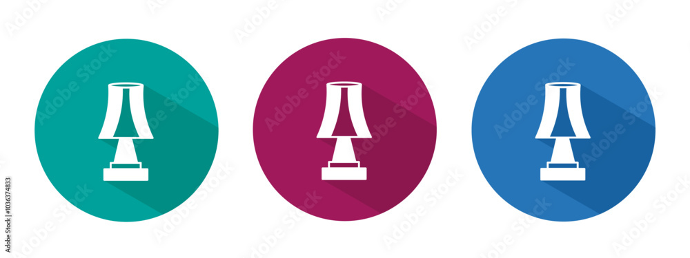 Icon for decorative lamp vector illustration in flat. Icon for decorative lamp vector illustration in flat.