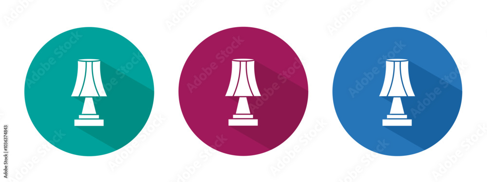 Icon for decorative lamp vector illustration in flat. Icon for decorative lamp vector illustration in flat.