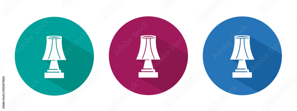 Icon for decorative lamp vector illustration in flat. Icon for decorative lamp vector illustration in flat.