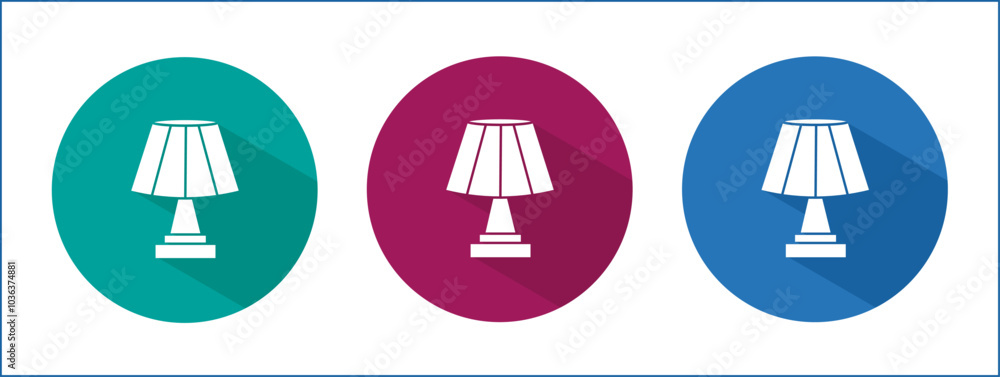 Icon for decorative lamp vector illustration in flat. Icon for decorative lamp vector illustration in flat.