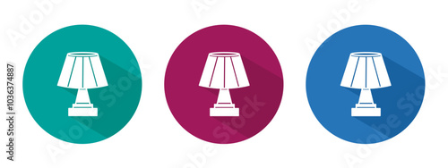 Icon for decorative lamp vector illustration in flat.