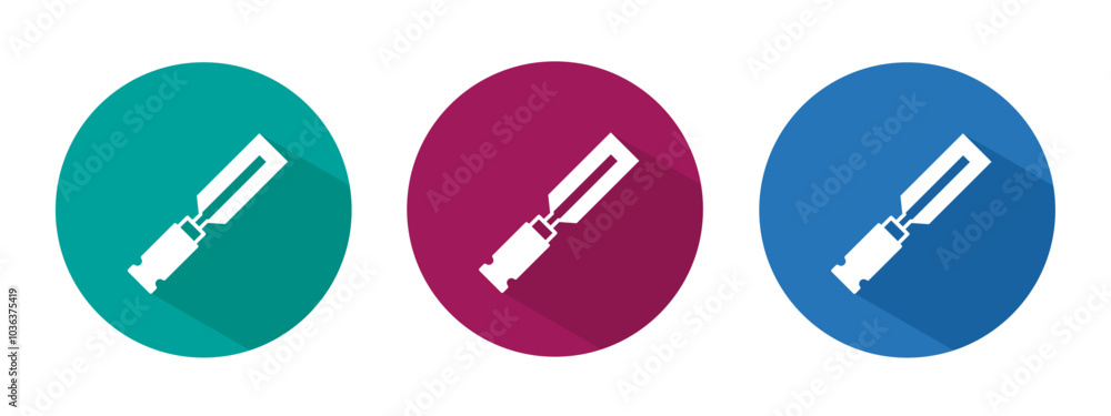 Icon for chisel vector illustration in flat. Icon for chisel vector illustration in flat.