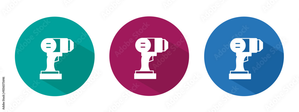 Icon for drill vector illustration in flat. Icon for drill vector illustration in flat.