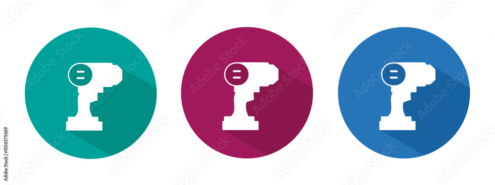 Icon for drill vector illustration in flat. Icon for drill vector illustration in flat.
