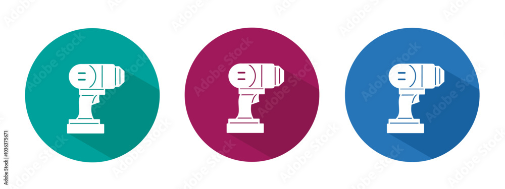 Icon for drill vector illustration in flat. Icon for drill vector illustration in flat.
