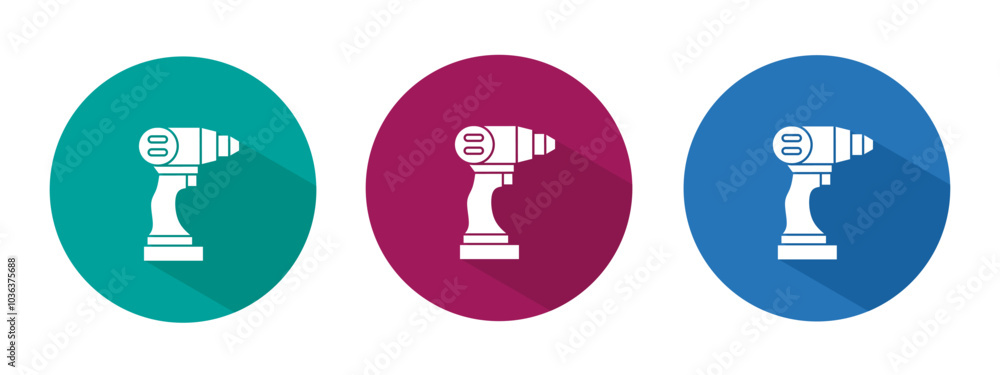 Icon for drill vector illustration in flat. Icon for drill vector illustration in flat.