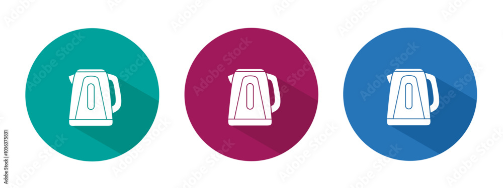 Icon for teapot vector illustration in flat. Icon for teapot vector illustration in flat.