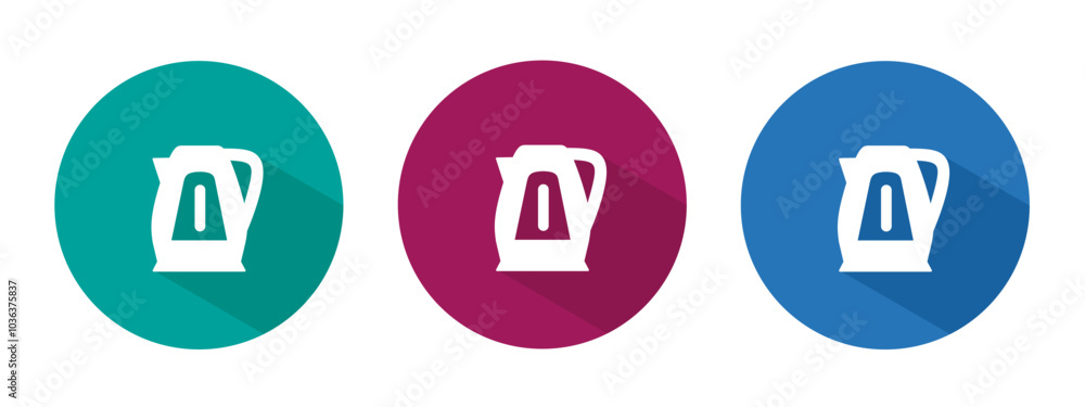 Icon for teapot vector illustration in flat. Icon for teapot vector illustration in flat.
