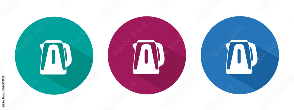 Icon for teapot vector illustration in flat. Icon for teapot vector illustration in flat.