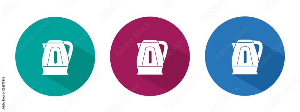 Icon for teapot vector illustration in flat. Icon for teapot vector illustration in flat.