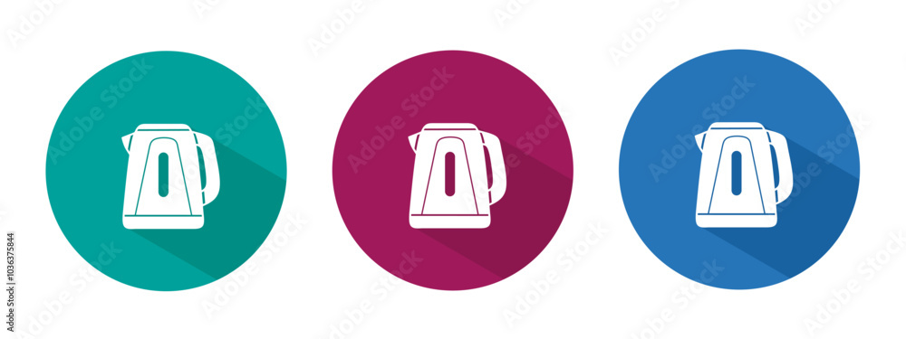 Icon for teapot vector illustration in flat. Icon for teapot vector illustration in flat.